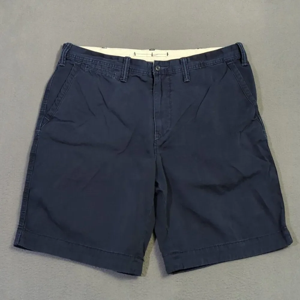 Polo Ralph Lauren Shorts Men's 36 Blue Relaxed Fit Cotton Casual Preppy